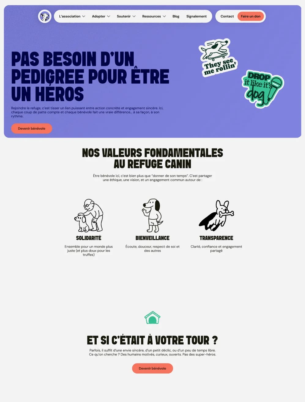 Refuge Canin Solidaire - page Devenir bénévole