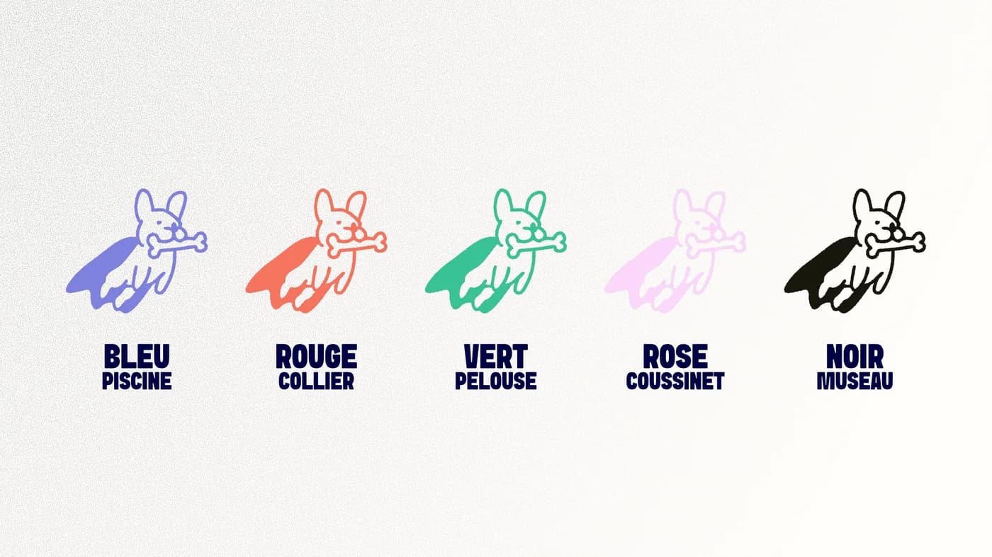 Refuge Canin Solidaire - la mascotte dans les couleurs de la marque