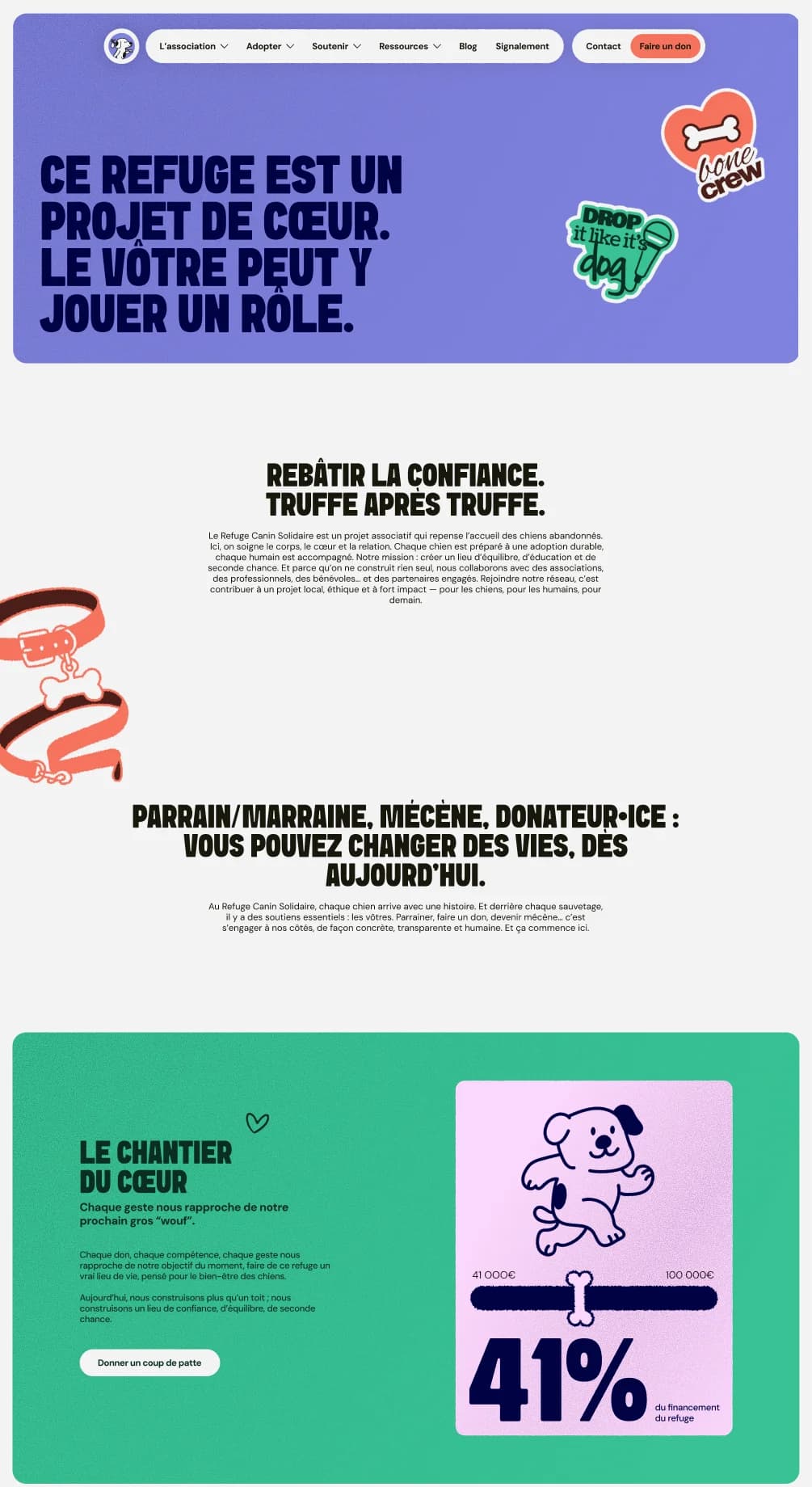 Refuge Canin Solidaire - page Soutenir
