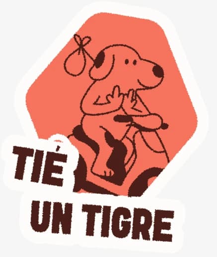 Refuge Canin Solidaire - sticker "Tié un tigre"
